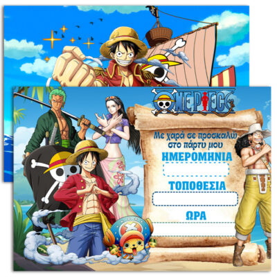 Προσκλήσεις πάρτυ One Piece (8 τεμ)
