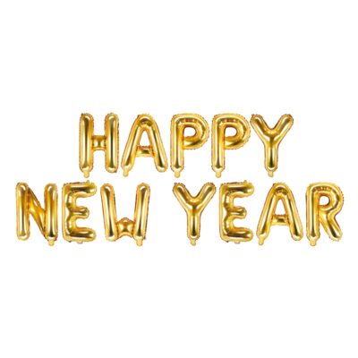 Μπαλόνι φράση 'Happy New Year' χρυσό