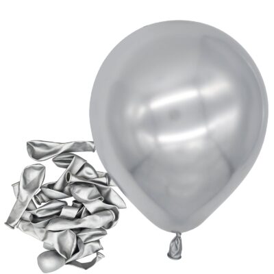Chrome Ασημί Latex μπαλόνια