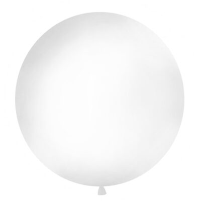 40" Στρογγυλό Μπαλόνι Παστέλ Λευκό