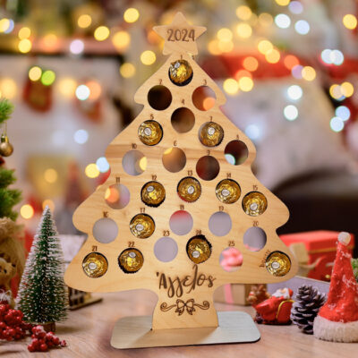 Ξύλινο Calendar για σοκολατάκια - Χριστουγεννιάτικο Δέντρο