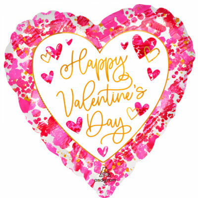 18" Μπαλόνι καρδιά Happy Valentine's Day