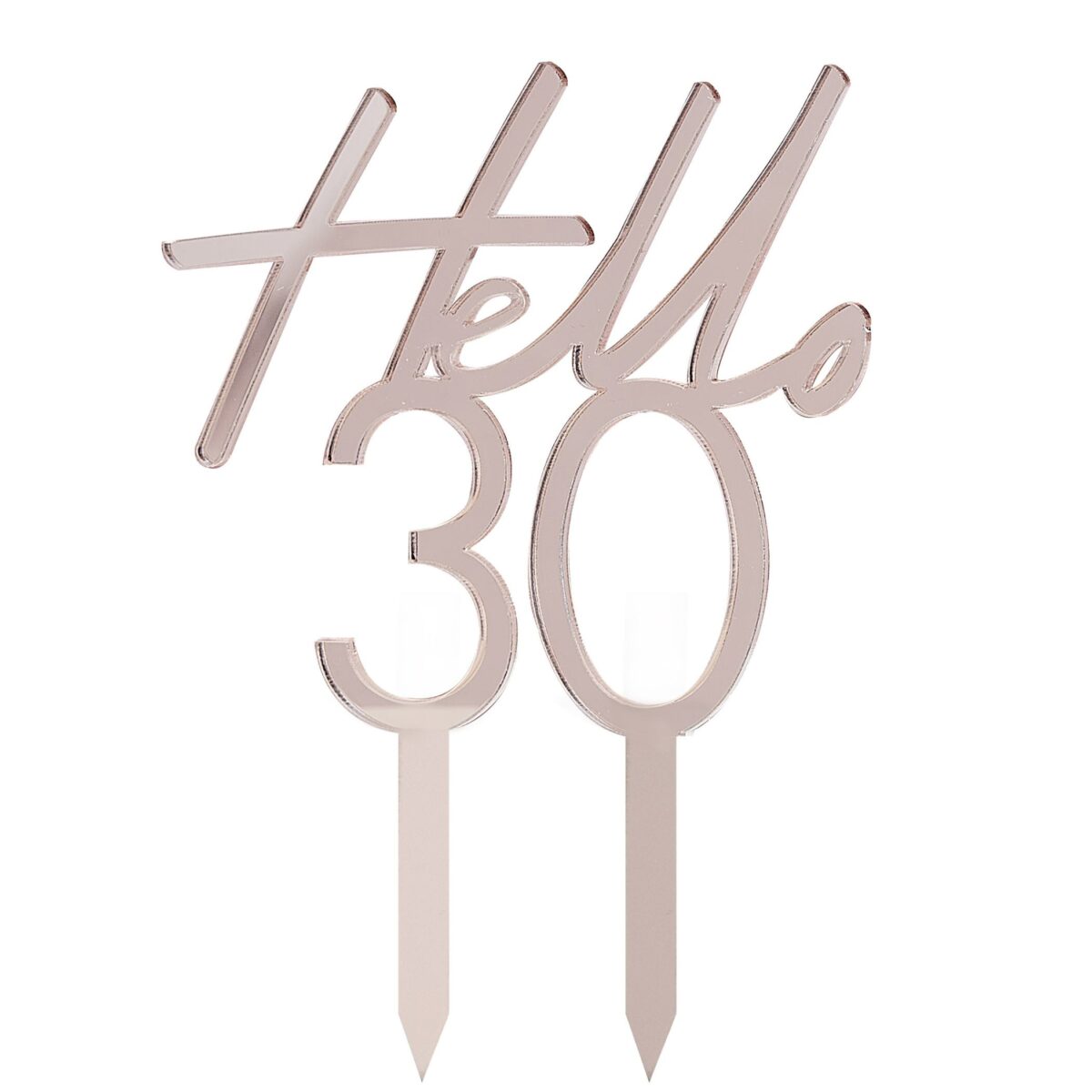 Topper τούρτας "Hello 30" Rosegold