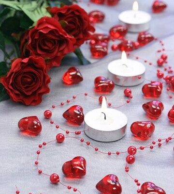 Crystal κόκκινες διακοσμητικές καρδιές 21mm (30 τεμ)