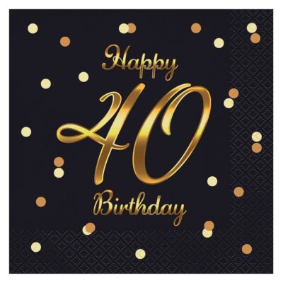 Χαρτοπετσέτες πάρτυ 40th Birthday (20 τεμ)