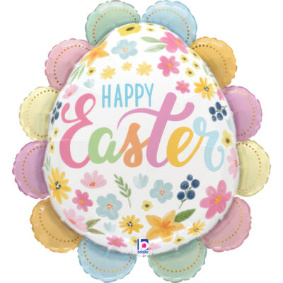 30" Μπαλόνι Αυγό Φλοράλ ''Happy Easter"