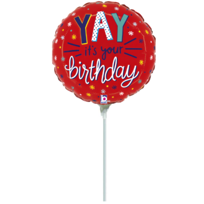 9'' Mini Shape Μπαλόνι Yay It's Your Birthday