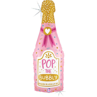 37" Μπαλόνι ροζ Σαμπάνια Bubbly