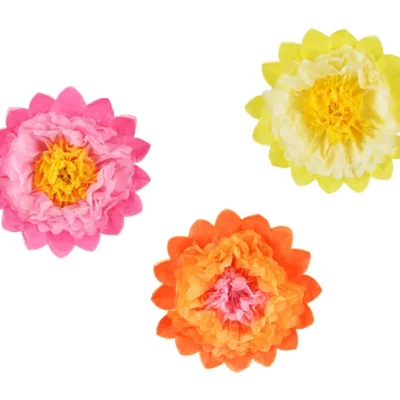 Διακοσμητικά Λουλούδια πολύχρωμα (3 τεμ)