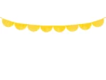Κίτρινη κυματιστή Γιρλάντα με κρόσια (3m)