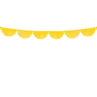 Κίτρινη κυματιστή Γιρλάντα με κρόσια (3m)