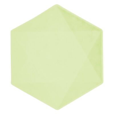 Πιάτα πάρτυ πράσινο εξάγωνο (6 τεμ)