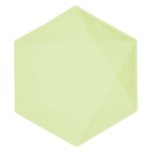 Πιάτα πάρτυ πράσινο εξάγωνο (6 τεμ)