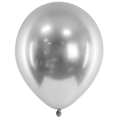 Glossy Ασημί Latex μπαλόνια