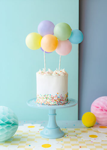 Topper τούρτας Μπαλόνια Rainbow