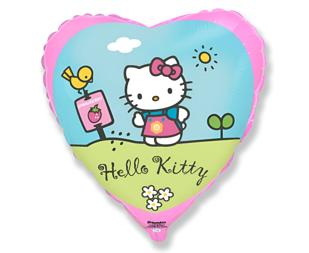 18" Μπαλόνι Kαρδιά Hello Kitty Κήπος
