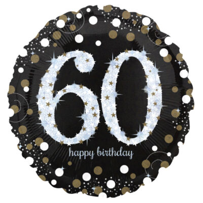 18" Μπαλόνι 60th Happy Birthday holographic