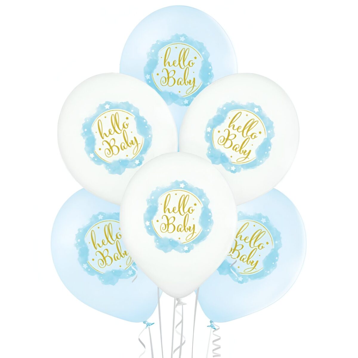 Λάτεξ μπαλόνια Hello Baby Boy (6 τεμ)