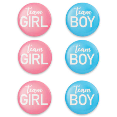 Κονκάρδες Team Girl-Team Boy (6 τεμ)