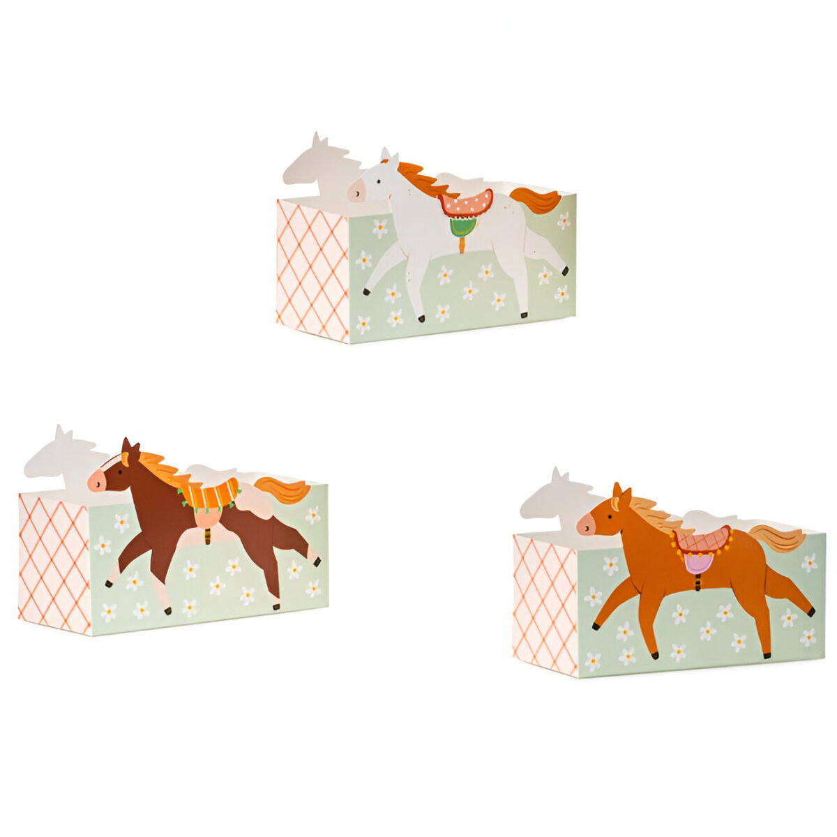 Κουτάκια για σνακ Άλογο Vintage (3 τεμ)