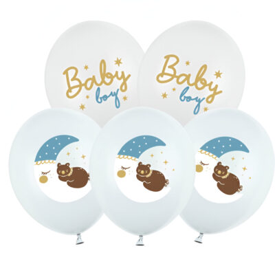 Λάτεξ μπαλόνια Baby Boy αρκουδάκι (6 τεμ)