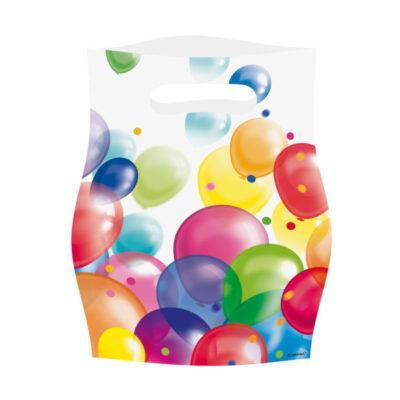 Σακουλάκια δώρων - Πολύχρωμα Μπαλόνια (8 τεμ)