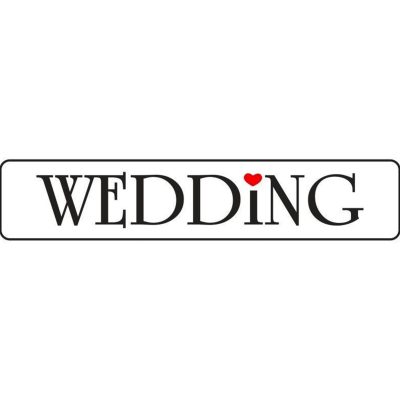 Πινακίδα αυτοκινήτου γάμου Wedding (2 τεμ)
