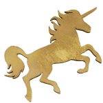 Ξύλινη μικρή χρυσή φιγούρα Μονόκερος