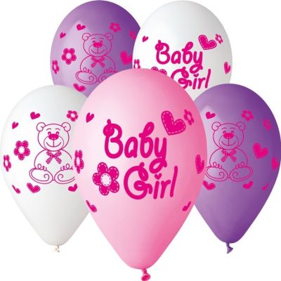 12 Μπαλόνι Baby girl αρκουδάκι 25 τεμ