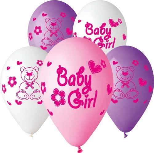12 Μπαλόνι Baby girl αρκουδάκι 25 τεμ