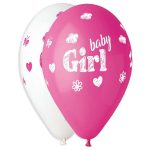 12 Μπαλόνι Baby Girl σκίτσο 25 τεμ