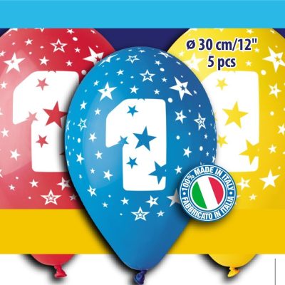 12 Μπαλόνι γενέθλια Νο 1 5 τεμ