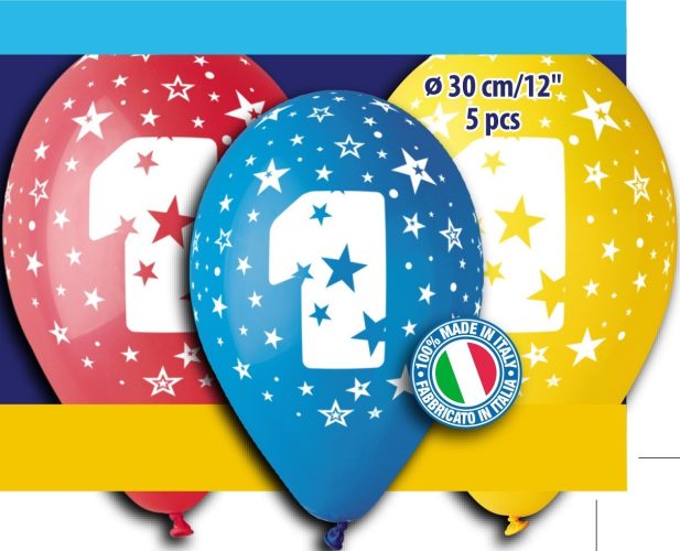 12 Μπαλόνι γενέθλια Νο 1 5 τεμ