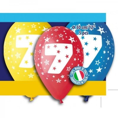 12 Μπαλόνι γενέθλια Νο 7 5 τεμ