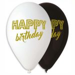 12 Μπαλόνι 'Happy Birthday' χρυσό 25 τεμ