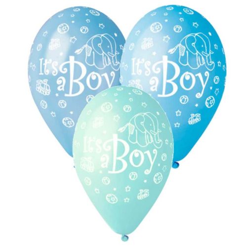 12 Μπαλόνι Its a boy ελεφαντάκι 25 τεμ