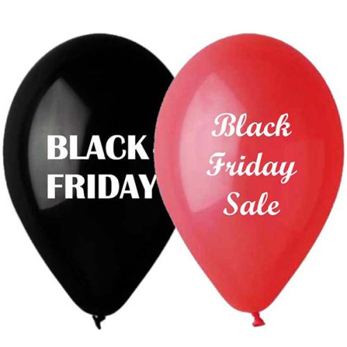 12 Μπαλόνι τυπωμένο Black Friday 25 τεμ