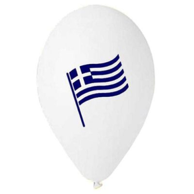 12 Μπαλόνι τυπωμένο Ελληνική σημαία 25 τεμ