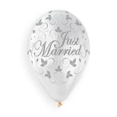 13 Μπαλόνια Just Married Διάφανα 25 τεμ