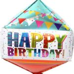 15 Μπαλόνι Happy Birthday Κύβος