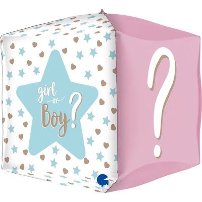 15 Μπαλόνι Κύβος Boy or Girl Gender Reveal