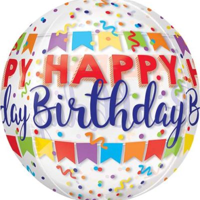 16 Μπαλόνι Happy Birthday banner ORBZ