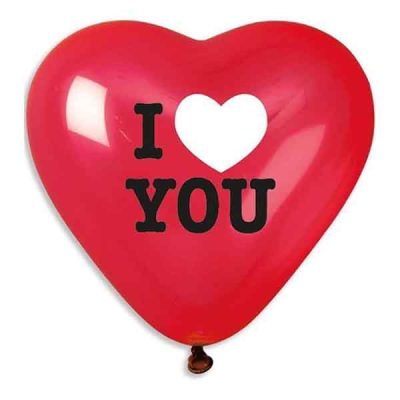 17 Μπαλόνι Καρδιά I love you 25 τεμ
