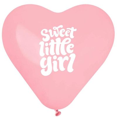 17 Μπαλόνι Καρδιά Sweet Little Girl 25 τεμ