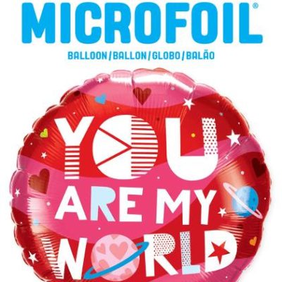 18'' Μπαλόνι αγάπης 'You are my world'