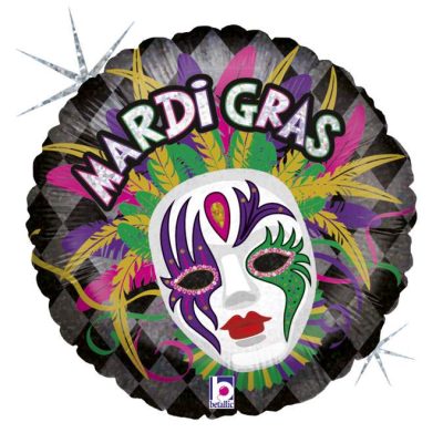 18'' Μπαλόνι στρογγυλό μάσκα Καρναβαλιού