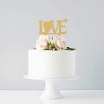Topper τούρτας Love χρυσό