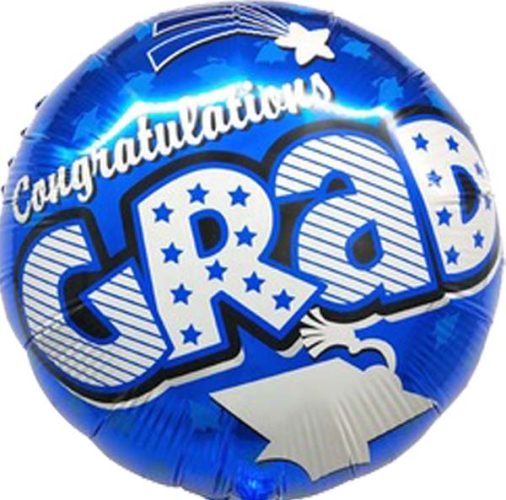 18 Μπαλόνι Congratulations Grad μαύρο