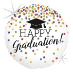 18 Μπαλόνι αποφοίτησης Happy Graduation γκλίτερ