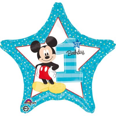 18 Μπαλόνι αστέρι Mickey Mouse 1st Bday